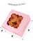60 Pieces Pink Bakery Box with Window  6x6x3 Pink Cookie Boxes Pastry Box for Wedding Favor Birthday & Party
